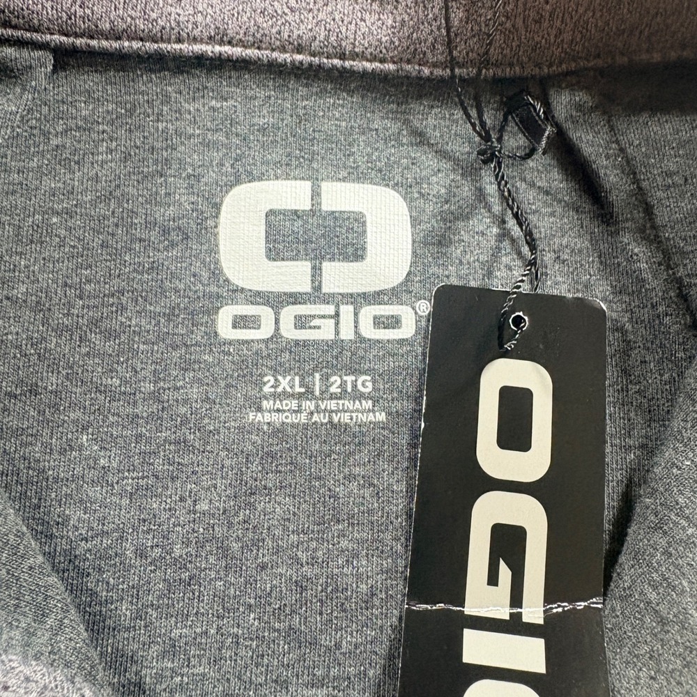 OGIO Hot Pockets Pullover Mens 2XL Gray Quarter Zip Performance Fleece Sweater - Picture 5 of 10